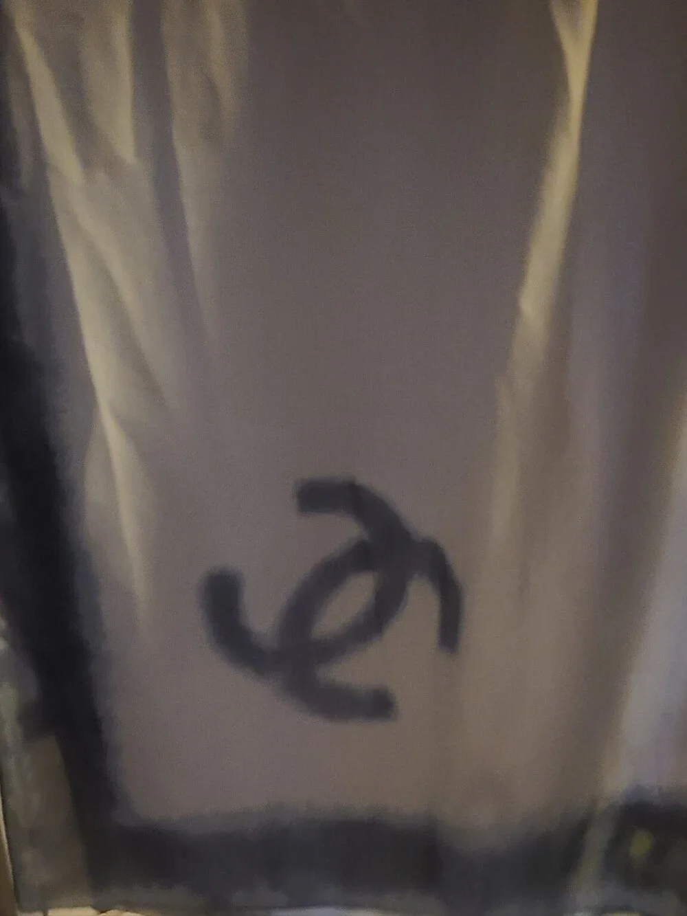 CHANEL Blue Logo Stole
